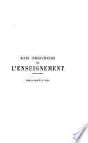 Revue internationale de l'enseignement