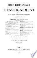 Revue internationale de l'enseignement
