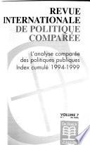 Revue internationale de politique comparée