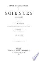Revue Internationale des Sciences Biologiques