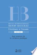 Revue internationale Henry Bauchau n°6 - 2015