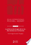 Revue internationale Michel Henry n°7 - 2016