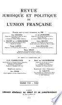Revue juridique et politique de l'union française