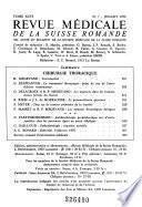 Revue médicale de la Suisse romande
