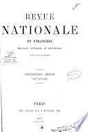 Revue nationale et étrangère politique, littéraire et scientifique