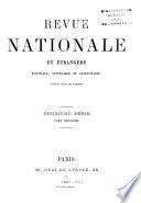 Revue nationale et étrangère, politique, scientifique et littéraire