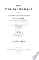 Revue néo-scolastique