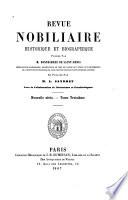 Revue nobilaire héraldique et biographique