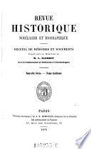 Revue nobilaire, heraldique et biographique