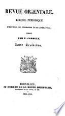 Revue orientale