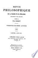 Revue philosophique de la France et de l'étranger