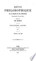 Revue philosophique de la France et de l'étranger