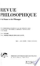 Revue philosophique de la France et de l'étranger