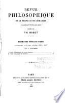 Revue philosophique de la France et de l'étranger