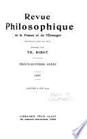 Revue philosophique de la France et de l'étranger
