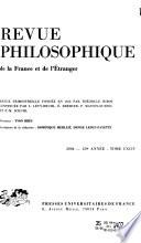 Revue philosophique de la France et de l'étranger