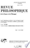Revue philosophique de la France et de l'étranger