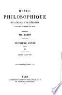 Revue philosophique de la France et de l'étranger