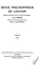 Revue philosophique de Louvain