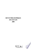 Revue philosophique de Louvain