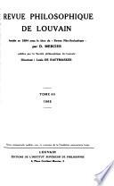 Revue philosophique de Louvain