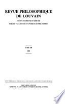 Revue philosophique de Louvain