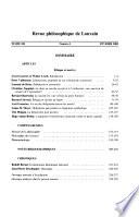 Revue philosophique de Louvain