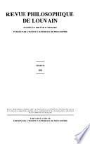 Revue philosophique de Louvain
