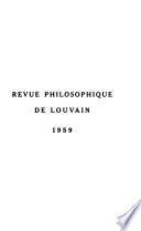 Revue philosophique de Louvain