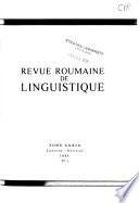 Revue Roumaine de Linguistique