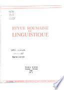 Revue Roumaine de Linguistique
