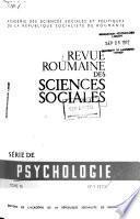 Revue roumaine des sciences sociales