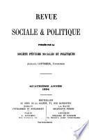 Revue sociale et politique ...