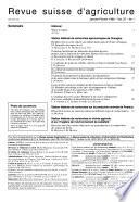 Revue suisse d'agriculture