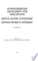 Revue suisse d'histoire