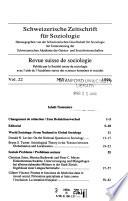 Revue suisse de sociologie