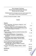 Revue suisse de sociologie
