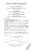 Revue suisse de zoologie