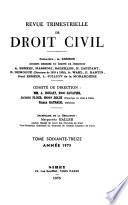 Revue trimestrielle de droit civil