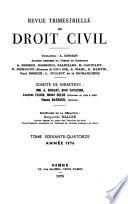Revue trimestrielle de droit civil