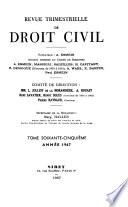 Revue trimestrielle de droit civil