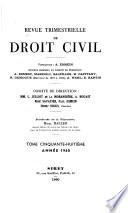 Revue trimestrielle de droit civil