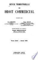 Revue trimestrielle de droit commercial