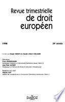 Revue trimestrielle de droit européen