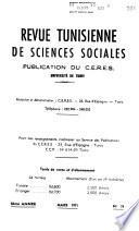 Revue tunisienne de sciences sociales