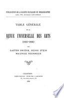 Revue universelle des artes