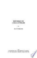 Rhétorique de l'essai littéraire