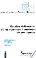 RHSH n°1 - Maurice Halbwachs et les sciences humaines de son temps