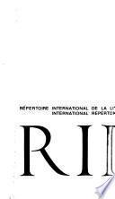 RILA, International repertory of the literature of art