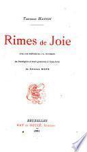 Rimes de joie
